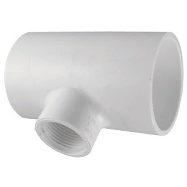 Charlotte Pipe And Foundry PVC024012900 SXSXFPT Schedule 40 PVC Tee 0.75 x 0.75 x 0.5 in., 25PK 43143 - main